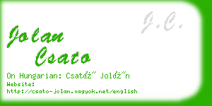 jolan csato business card
